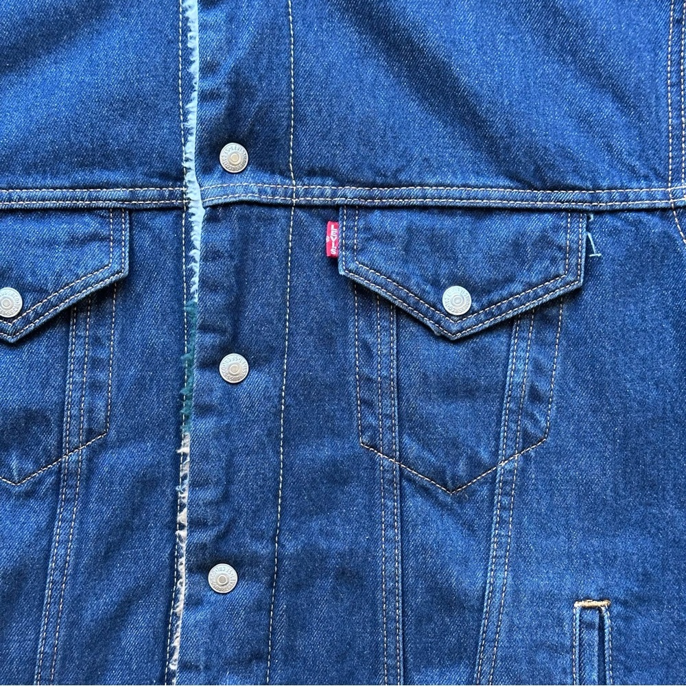 LEVIS REVERSIBLE VINTAGE RELAXED FIT SHERPA TRUCKER JACKET MENS SIZE MEDIUM NEW - Picture 5 of 10
